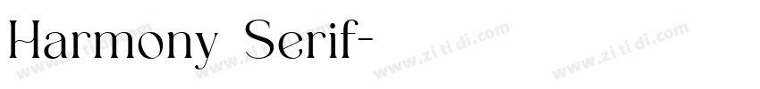 Harmony Serif字体转换